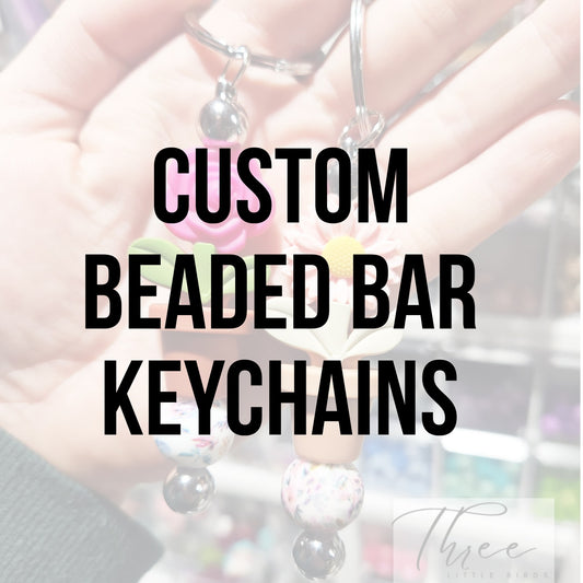 Custom beaded bar keychain(leave notes during check out what you want)